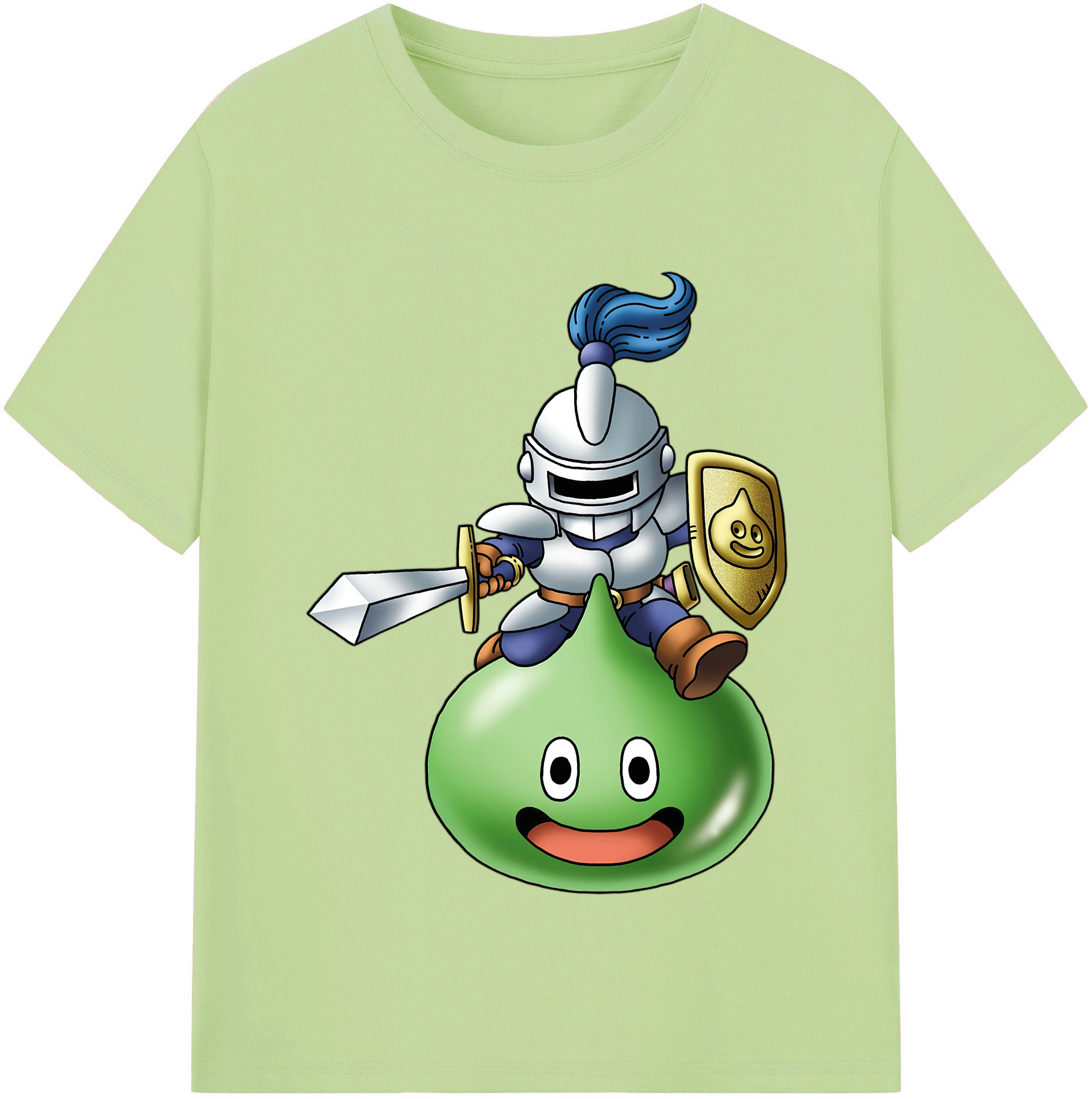 （画像用） ドラゴンクエスト Doragon Kuesuto Dragon Quest 綿100％半袖Tシャツ（フロントプリント）